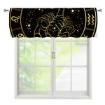Gold And Black Scorpio Sign Print Window Valance