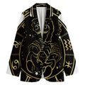 Gold And Black Scorpio Sign Print Women's Blazer