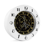 Gold And Black Taurus Sign Print Alarm Clock