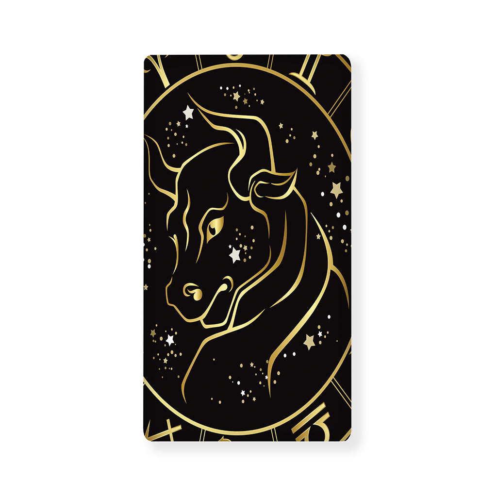 Gold And Black Taurus Sign Print Baby Crib Sheet