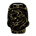 Gold And Black Taurus Sign Print Baby Seat Cover