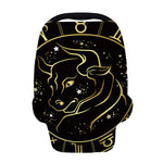 Gold And Black Taurus Sign Print Baby Seat Cover