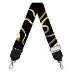 Gold And Black Taurus Sign Print Bag Strap