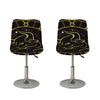 Gold And Black Taurus Sign Print Bar Stool Covers