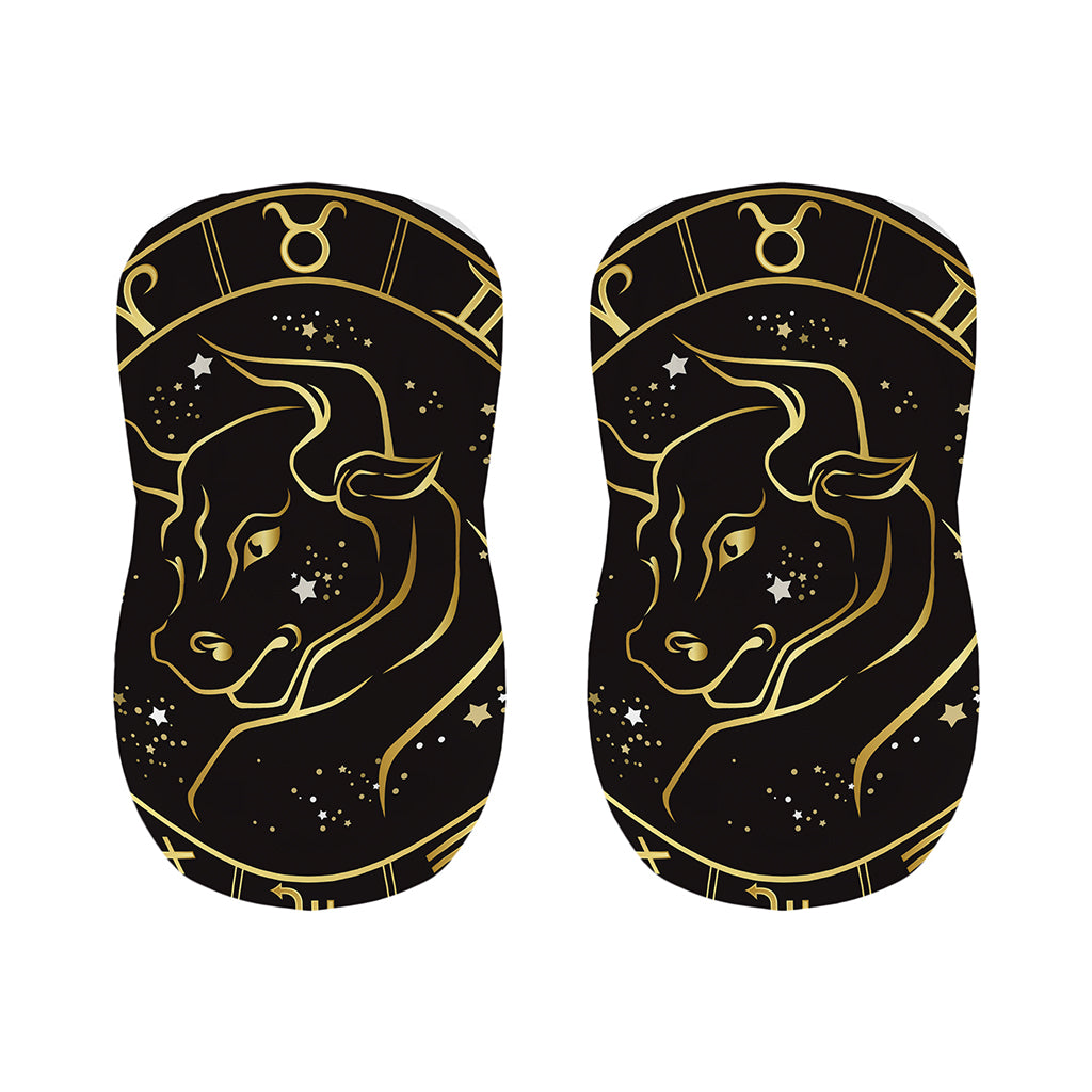 Gold And Black Taurus Sign Print Bar Stool Covers