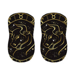 Gold And Black Taurus Sign Print Bar Stool Covers