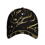 Gold And Black Taurus Sign Print Baseball Cap