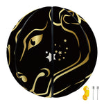 Gold And Black Taurus Sign Print Basketball