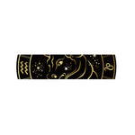 Gold And Black Taurus Sign Print Bed Runner