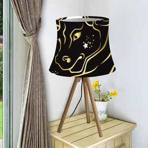 Gold And Black Taurus Sign Print Bell Lamp Shade