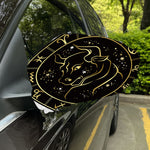 Gold And Black Taurus Sign Print Car Side Mirror Covers