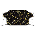 Gold And Black Taurus Sign Print Car Windshield Snow Cover