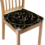 Gold And Black Taurus Sign Print Chair Cushion Cover