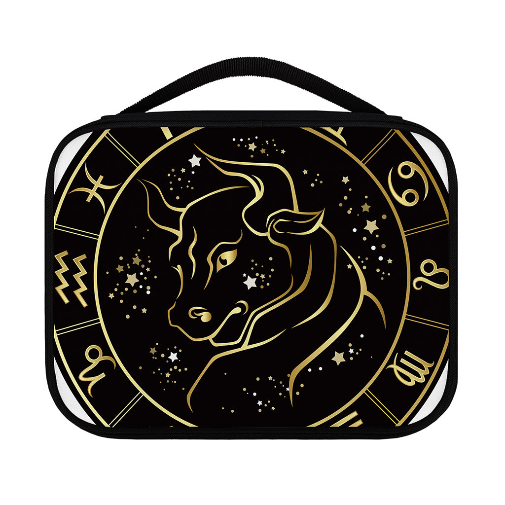 Gold And Black Taurus Sign Print Classic Bible Case