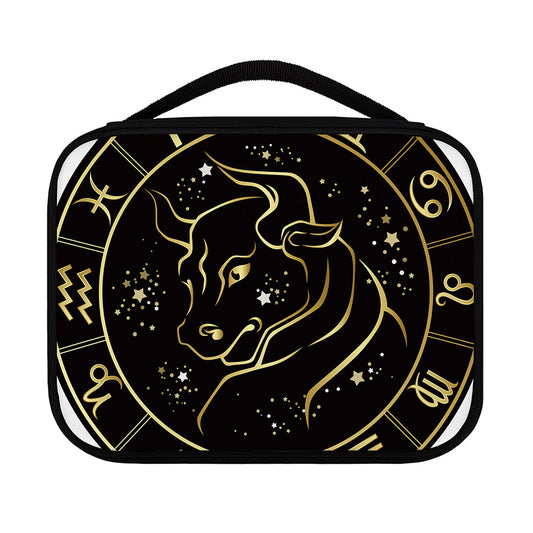 Gold And Black Taurus Sign Print Classic Bible Case