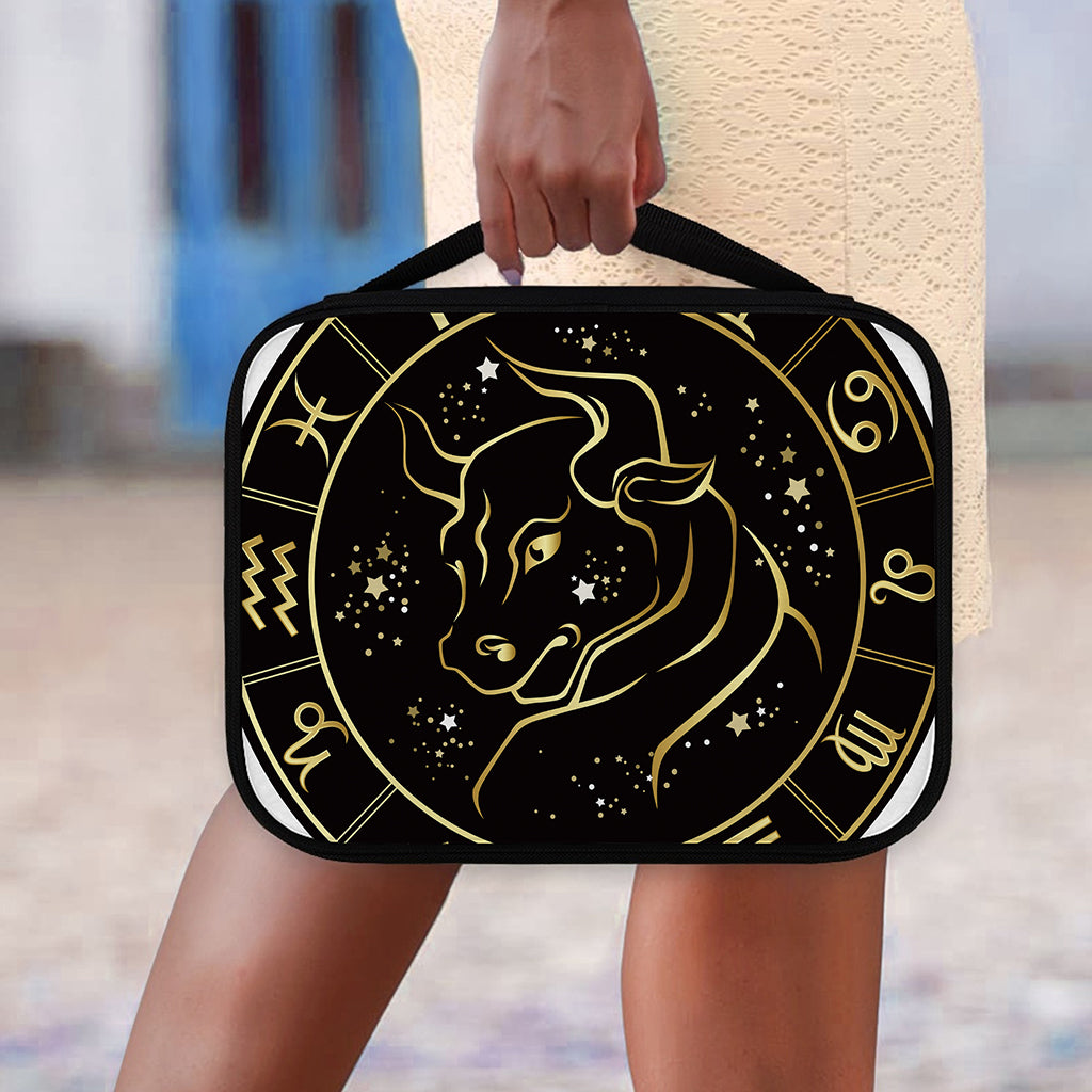 Gold And Black Taurus Sign Print Classic Bible Case