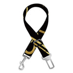 Gold And Black Taurus Sign Print Dog Seat Belt