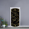 Gold And Black Taurus Sign Print Door Sticker