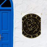 Gold And Black Taurus Sign Print Garden Flag