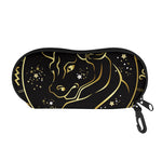 Gold And Black Taurus Sign Print Glasses Case