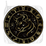 Gold And Black Taurus Sign Print Hand Towel