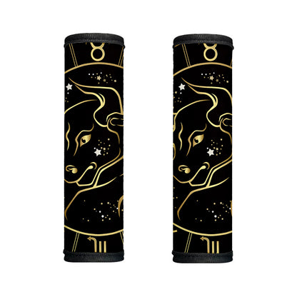 Gold And Black Taurus Sign Print Handle Covers