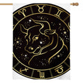 Gold And Black Taurus Sign Print House Flag