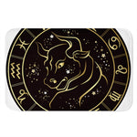 Gold And Black Taurus Sign Print Indoor Door Mat