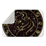 Gold And Black Taurus Sign Print Indoor Door Mat