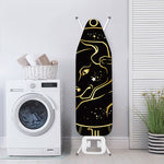 Gold And Black Taurus Sign Print Ironing Board Cover
