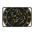 Gold And Black Taurus Sign Print Kitchen Mat
