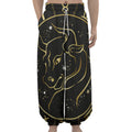 Gold And Black Taurus Sign Print Lantern Pants