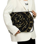 Gold And Black Taurus Sign Print Laptop Sleeve
