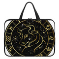 Gold And Black Taurus Sign Print Laptop Sleeve With Handle