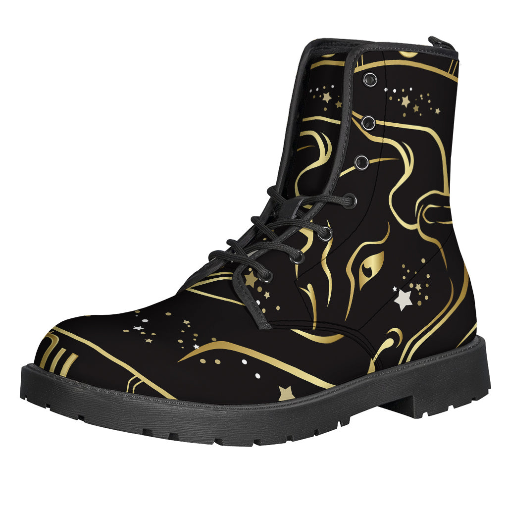 Gold And Black Taurus Sign Print Backpack