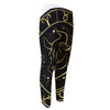 Gold And Black Taurus Sign Print Men's Compression Pants