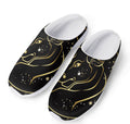 Gold And Black Taurus Sign Print Mesh Casual Shoes
