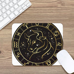 Gold And Black Taurus Sign Print Mouse Pad
