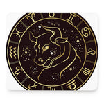 Gold And Black Taurus Sign Print Mouse Pad