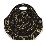 Gold And Black Taurus Sign Print Neoprene Lunch Bag