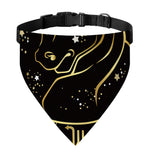 Gold And Black Taurus Sign Print Over The Collar Dog Bandana
