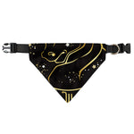 Gold And Black Taurus Sign Print Over The Collar Dog Bandana