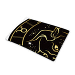 Gold And Black Taurus Sign Print Pet Cooling Mat Cover