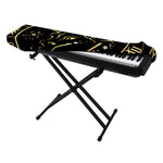 Gold And Black Taurus Sign Print Piano Keyboard Cover