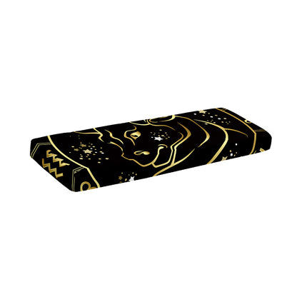 Gold And Black Taurus Sign Print Piano Keyboard Cover