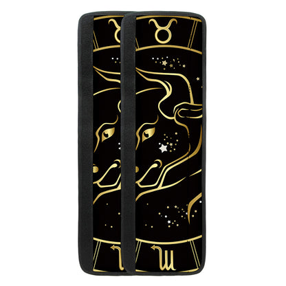 Gold And Black Taurus Sign Print Refrigerator Handle Covers