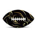 Gold And Black Taurus Sign Print Rugby Ball
