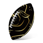 Gold And Black Taurus Sign Print Rugby Ball