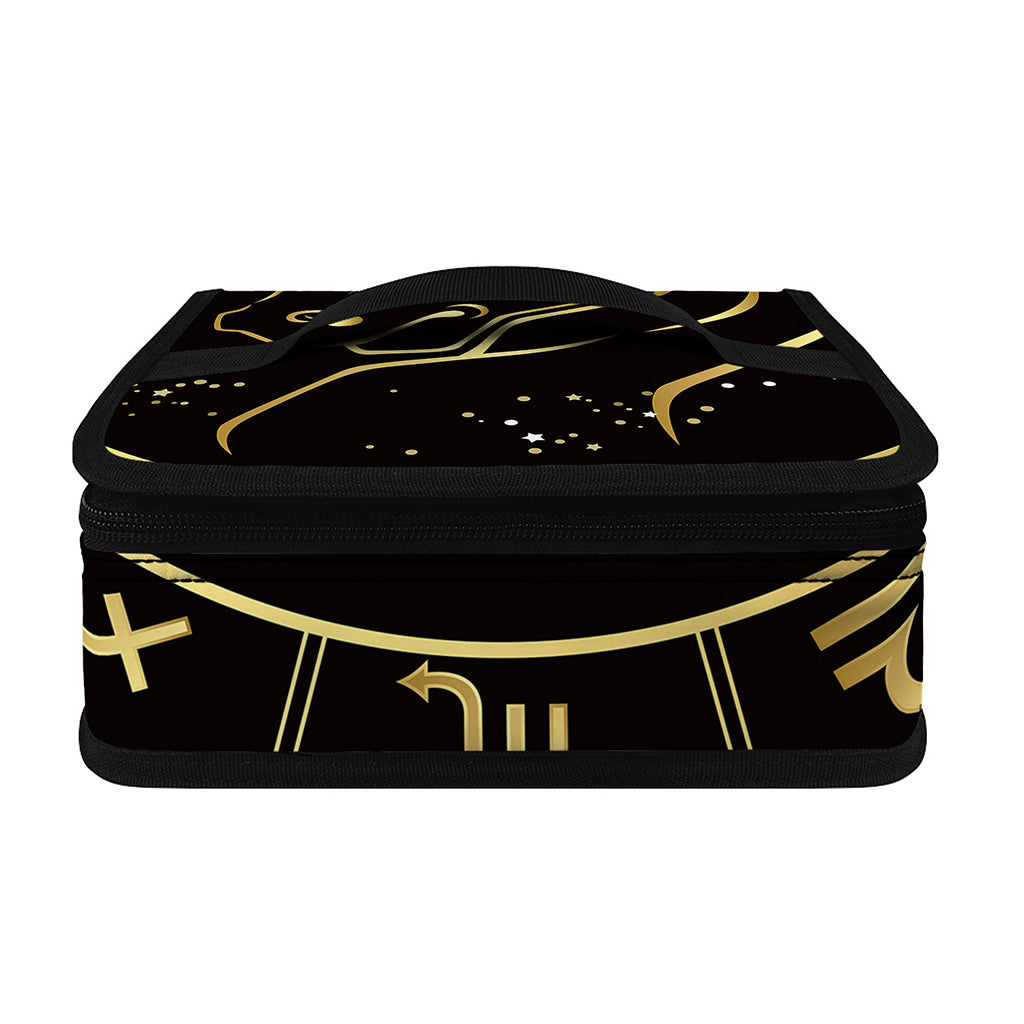 Gold And Black Taurus Sign Print Small Lunch Bag