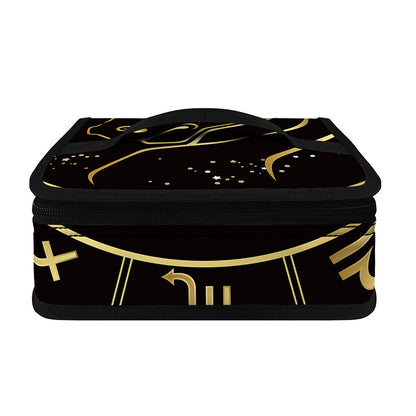 Gold And Black Taurus Sign Print Small Lunch Bag